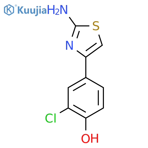 4-(2-amino-1,3-thiazol-4-yl)-2-chlorophenol structure