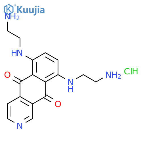 6,9-bis(2-aminoethylamino)benzo[g]isoquinoline-5,10-dione;hydrochloride structure