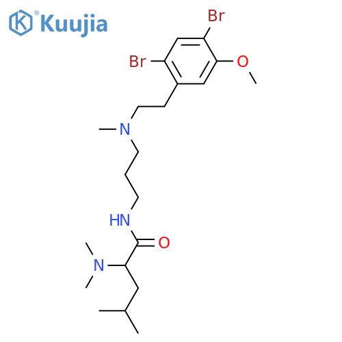 Pentanamide,N-[3-[[2-(2,4-dibromo-5-methoxyphenyl)ethyl]methylamino]propyl]-2-(dimethylamino)-4-methyl-,(2S)- structure