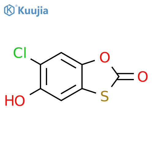 6-chloro-5-hydroxy-2H-1,3-benzoxathiol-2-one structure