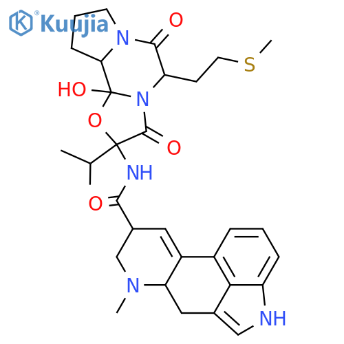 Ergotaman-3',6',18-trione, 12'-hydroxy-2'-(1-methylethyl)-5'-[2-(methylthio)ethyl]-, (5'α,8α)- (9CI) structure