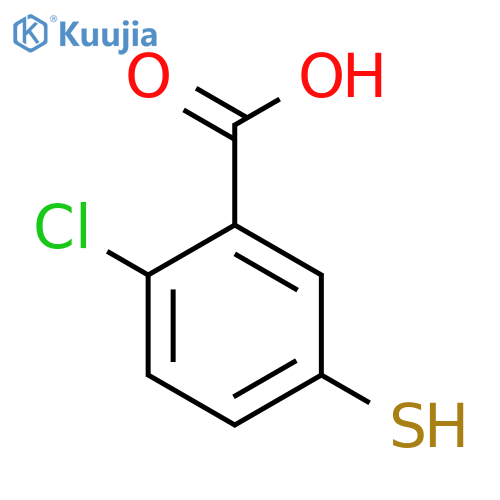 2-Chloro-5-sulfanylbenzoic acid structure