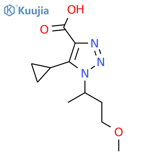 5-cyclopropyl-1-(4-methoxybutan-2-yl)-1H-1,2,3-triazole-4-carboxylic acid structure