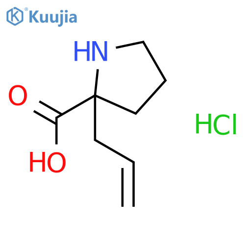 (2R)-2-allylpyrrolidine-2-carboxylic acid;hydrochloride structure