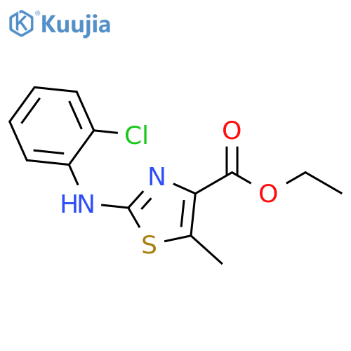 2-(2-Chlorophenylamino)-5-methylthiazole-4-carboxylic acid ethyl ester structure