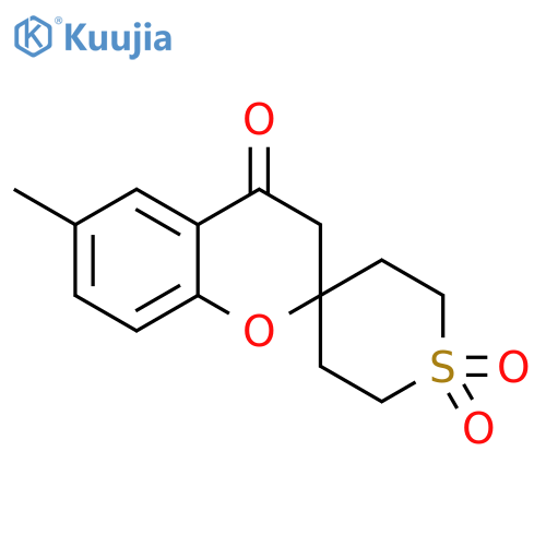 6-methyl-3,4-dihydrospiro1-benzopyran-2,4'-1lambda6thiane-1',1',4-trione structure