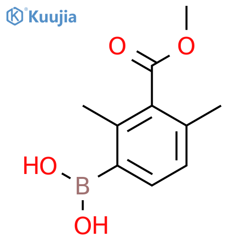 [3-(Methoxycarbonyl)-2,4-dimethylphenyl]boronic acid structure
