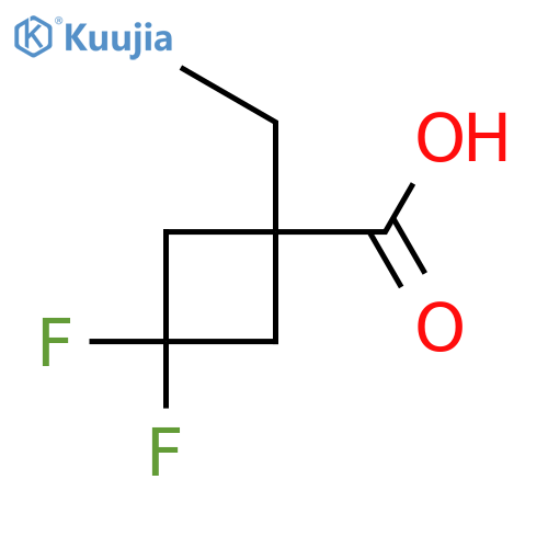 1-Ethyl-3,3-difluorocyclobutane-1-carboxylic acid structure