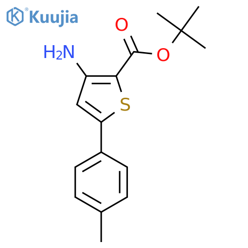 Tert-butyl 3-amino-5-(4-methylphenyl)thiophene-2-carboxylate structure