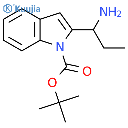 Tert-Butyl 2-(1-aminopropyl)-1H-indole-1-carboxylate structure