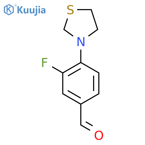 3-Fluoro-4-(thiazolidin-3-yl)benzaldehyde structure