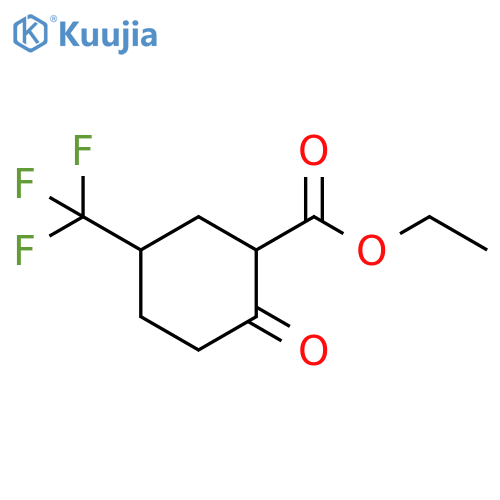 ethyl 2-oxo-5-(trifluoromethyl)cyclohexanecarboxylate structure