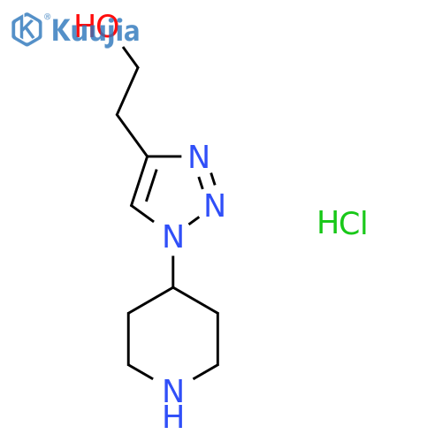 2-1-(Piperidin-4-yl)-1H-1,2,3-triazol-4-ylethan-1-ol hydrochloride structure