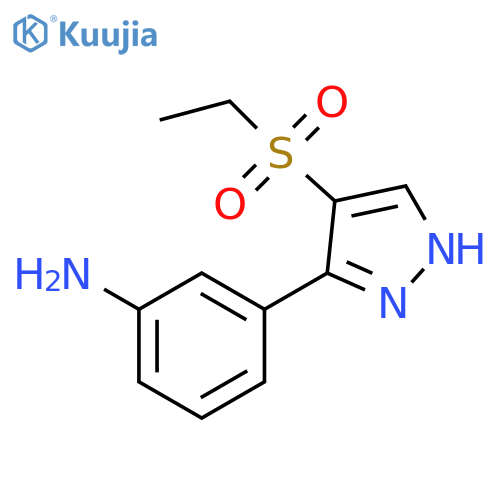 3-(4-Ethanesulfonyl-1H-pyrazol-3-yl)-phenylamine structure
