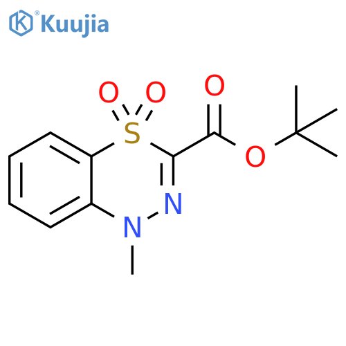 tert-butyl 1-methyl-1H-4,1,2-benzothiadiazine-3-carboxylate 4,4-dioxide structure