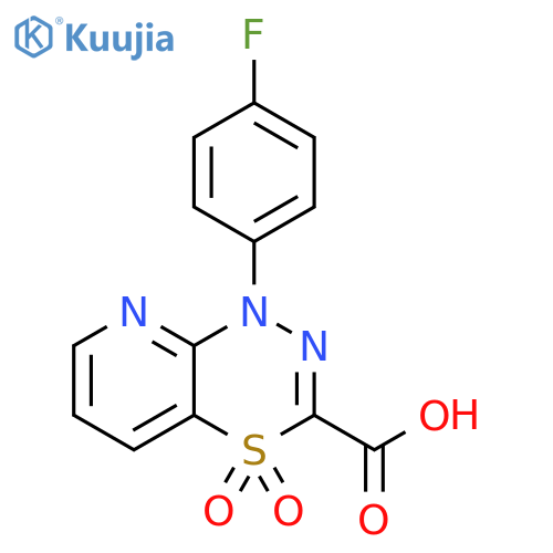 1-(4-fluorophenyl)-1H-pyrido[2,3-e][1,3,4]thiadiazine-3-carboxylic acid 4,4-dioxide structure