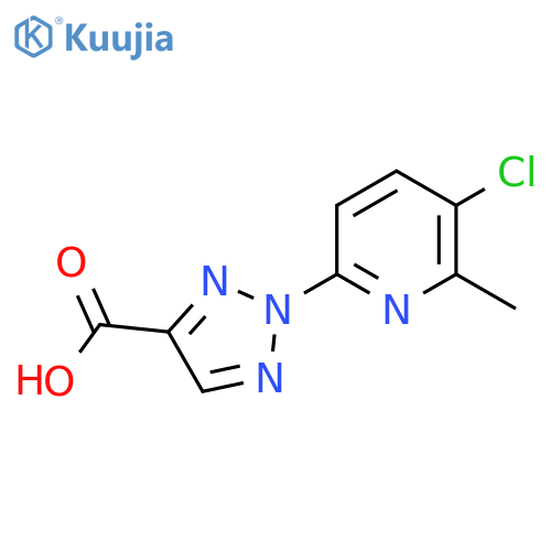 2-(5-Chloro-6-methyl-pyridin-2-yl)-2H-[1,2,3]triazole-4-carboxylic acid structure
