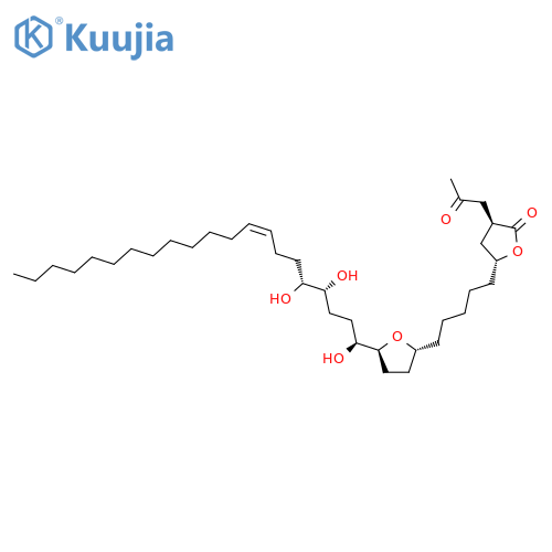 2(3H)-Furanone,dihydro-3-(2-oxopropyl)-5-[5-[(2R,5S)-tetrahydro-5-[(1S,4R,5R,8Z)-1,4,5-trihydroxy-8-heneicosen-1-yl]-2-furanyl]pentyl]-,(3S,5R)- structure