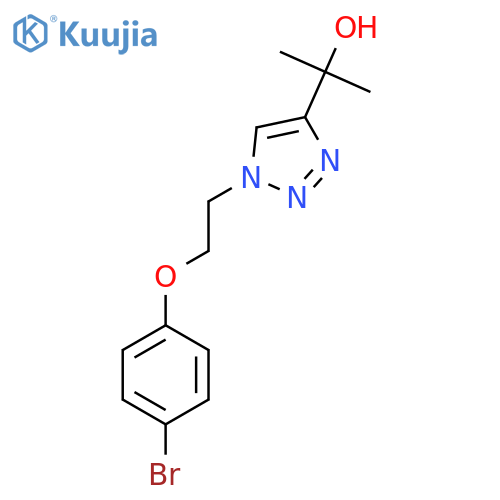 2-{1-[2-(4-Bromophenoxy)ethyl]-1,2,3-triazol-4-yl}propan-2-ol structure
