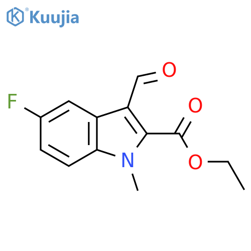 ethyl 5-fluoro-3-formyl-1-methyl-1H-indole-2-carboxylate structure