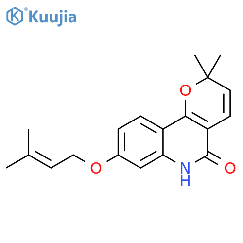 Flindersine; 7-(3-Methyl-2-butenyloxy) structure