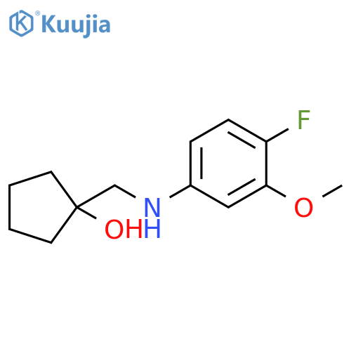 1-{(4-fluoro-3-methoxyphenyl)aminomethyl}cyclopentan-1-ol structure