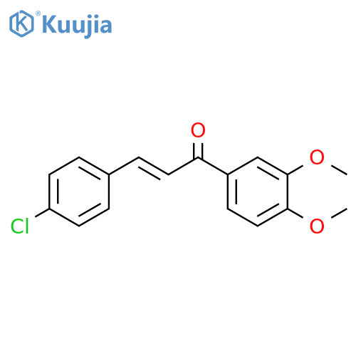 3-(4-chlorophenyl)-1-(3,4-dimethoxyphenyl)prop-2-en-1-one structure