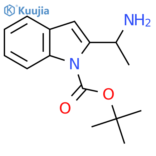 Tert-Butyl 2-(1-aminoethyl)-1H-indole-1-carboxylate structure