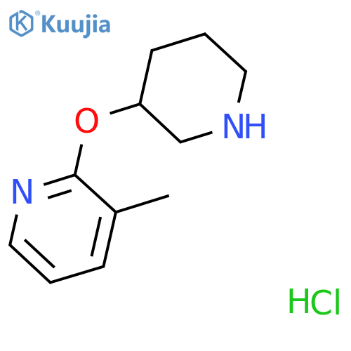 3-Methyl-2-(piperidin-3-yloxy)pyridine hydrochloride structure