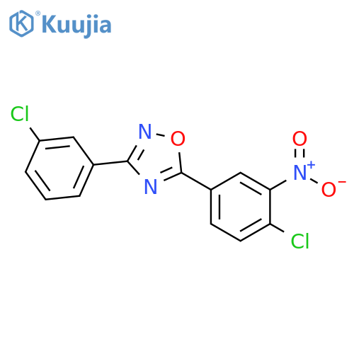 5-(4-Chloro-3-nitro-phenyl)-3-(3-chloro-phenyl)-[1,2,4]oxadiazole structure