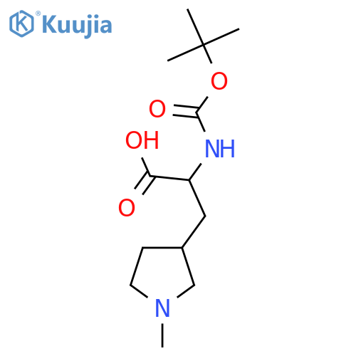 2-{(tert-butoxy)carbonylamino}-3-(1-methylpyrrolidin-3-yl)propanoic acid structure