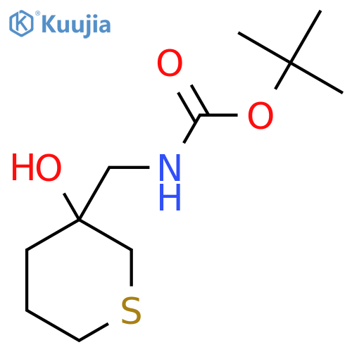 tert-butyl N-[(3-hydroxythian-3-yl)methyl]carbamate structure