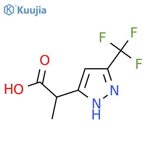 2-3-(trifluoromethyl)-1H-pyrazol-5-ylpropanoic acid structure