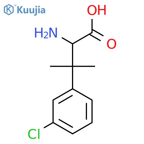 2-amino-3-(3-chlorophenyl)-3-methylbutanoic acid structure