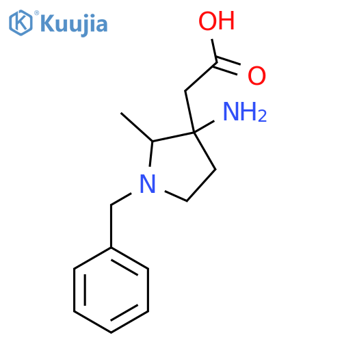 2-(3-Amino-1-benzyl-2-methylpyrrolidin-3-yl)acetic acid structure