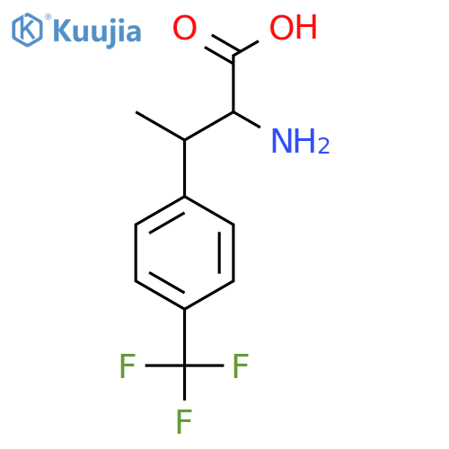 2-amino-3-4-(trifluoromethyl)phenylbutanoic acid structure
