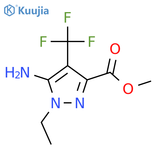 methyl 5-amino-1-ethyl-4-(trifluoromethyl)-1H-pyrazole-3-carboxylate structure