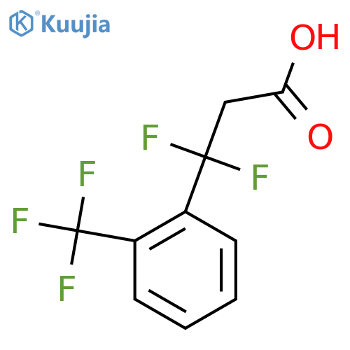 3,3-difluoro-3-2-(trifluoromethyl)phenylpropanoic acid structure