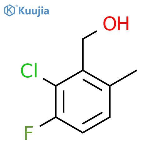 2-Chloro-3-fluoro-6-methylbenzyl alcohol structure