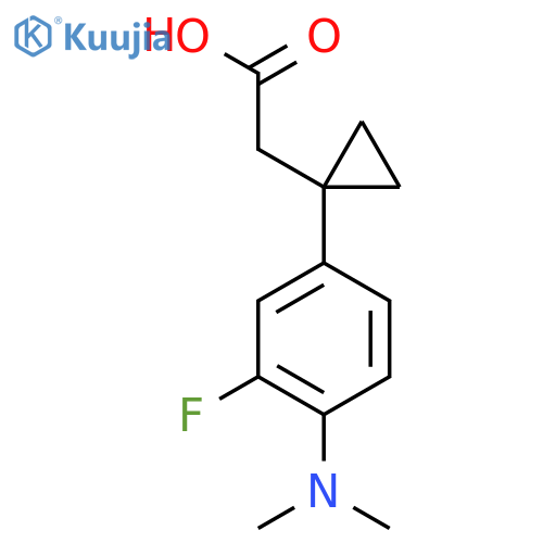 2-{1-4-(dimethylamino)-3-fluorophenylcyclopropyl}acetic acid structure