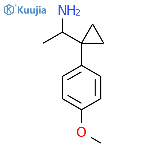 1-1-(4-methoxyphenyl)cyclopropylethan-1-amine structure
