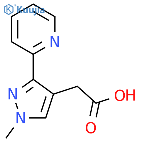 2-(1-methyl-3-(pyridin-2-yl)-1H-pyrazol-4-yl)acetic acid structure