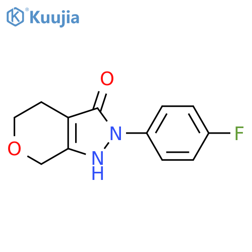 2-(4-fluorophenyl)-5,7-dihydro-4H-pyrano[3,4-c]pyrazol-3-ol structure