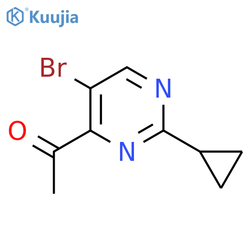 1-(5-bromo-2-cyclopropylpyrimidin-4-yl)ethan-1-one structure
