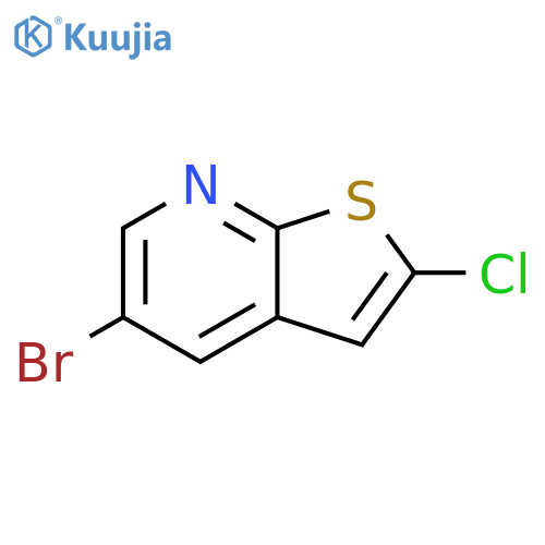 Thieno[2,3-b]pyridine, 5-bromo-2-chloro- structure