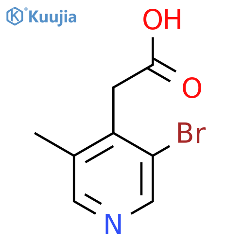 3-Bromo-5-methylpyridine-4-acetic acid structure