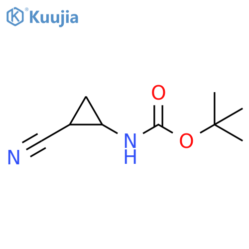 tert-butyl N-(2-cyanocyclopropyl)carbamate structure