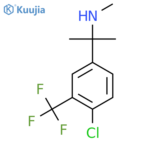 {2-4-chloro-3-(trifluoromethyl)phenylpropan-2-yl}(methyl)amine structure