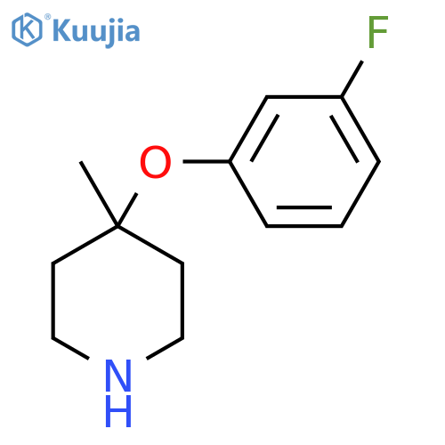 4-(3-fluorophenoxy)-4-methylpiperidine structure