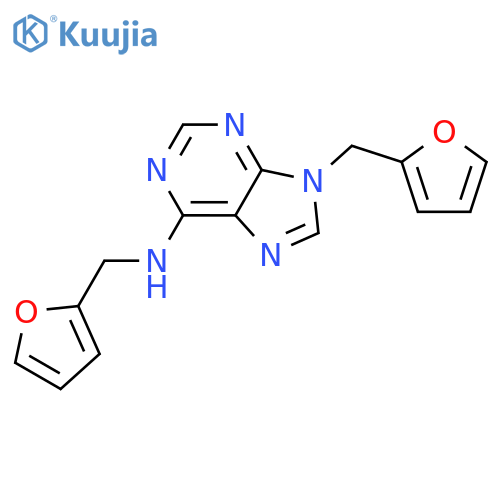 9H-Purin-6-amine,N,9-bis(2-furanylmethyl)- structure